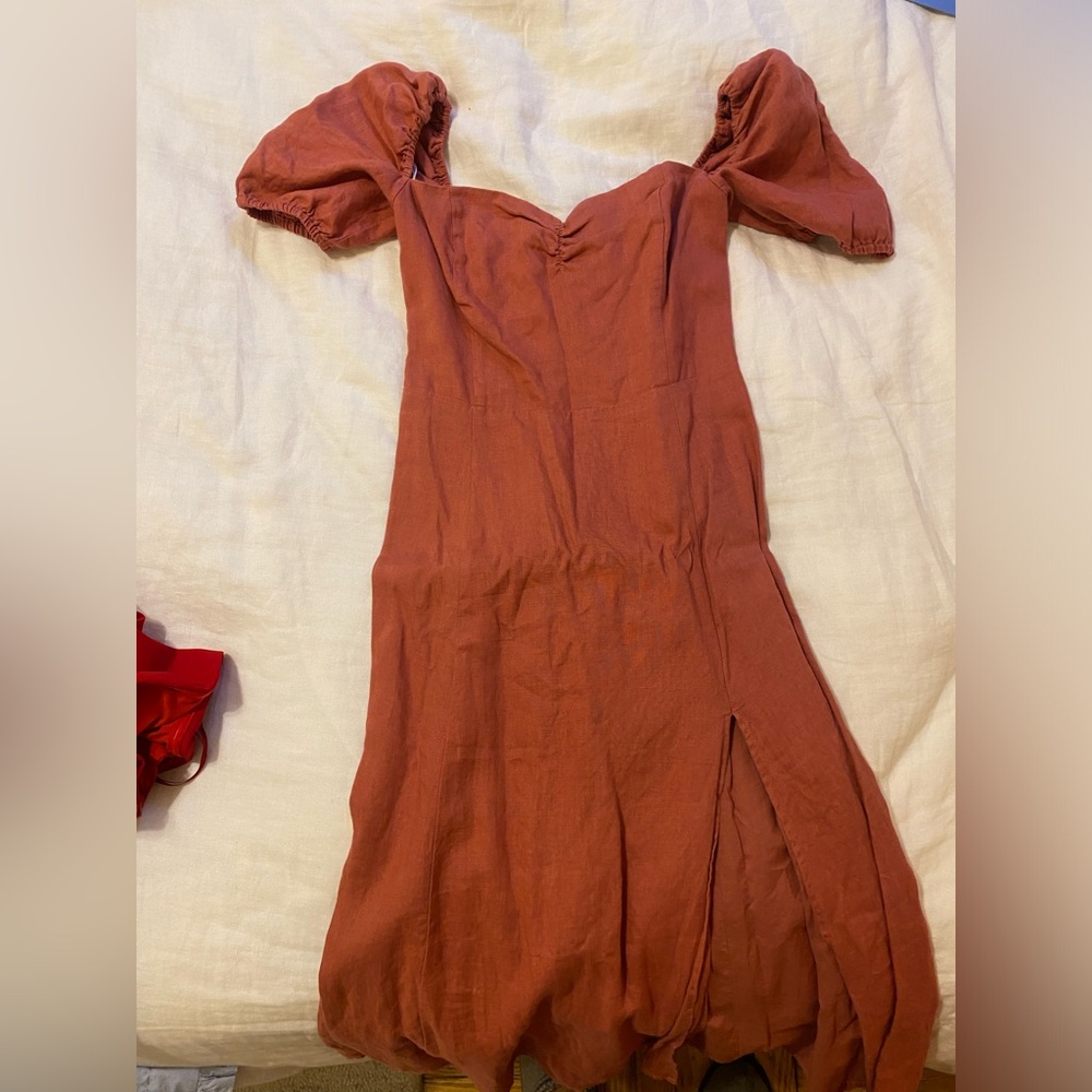 Wilfred Terracotta Midi Dress